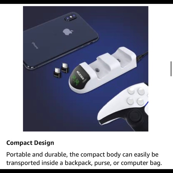 Nexigo Dobe PS5 Controller Charger Upgraded Charging Station Dock LED Indicator - Picture 10 of 10